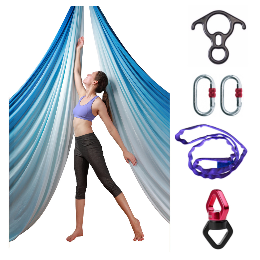 Ombre Aerial Silks Set with All Hardware - Uplift Active