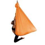 Orange, Low Stretch Yoga Hammock Set with Rigging Equipment (USA SHIPPING ONLY)