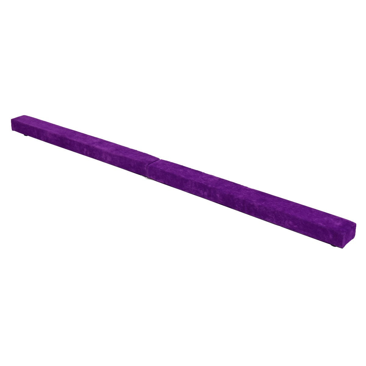 A purple floor balance beam.