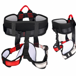 Front and side profile of a fitness bungee harness.