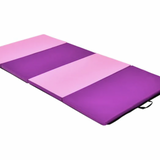 Pink and purple foldable exercise mat. 