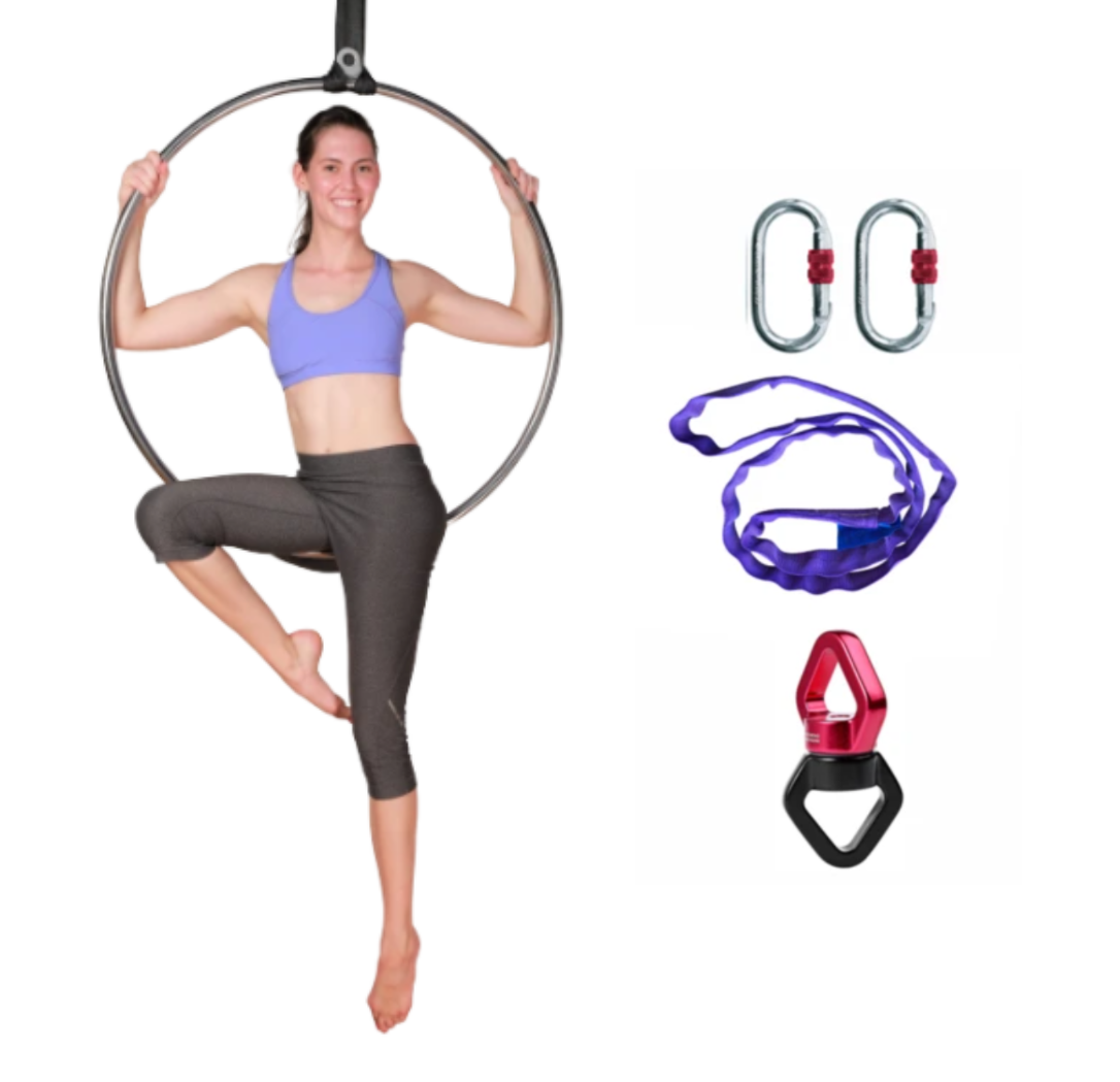 Aerial Hoop Set with Lyra Rigging Equipment