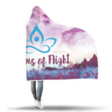 Violet Dreams of Flight Sherpa Hoodie Blanket - Uplift Active