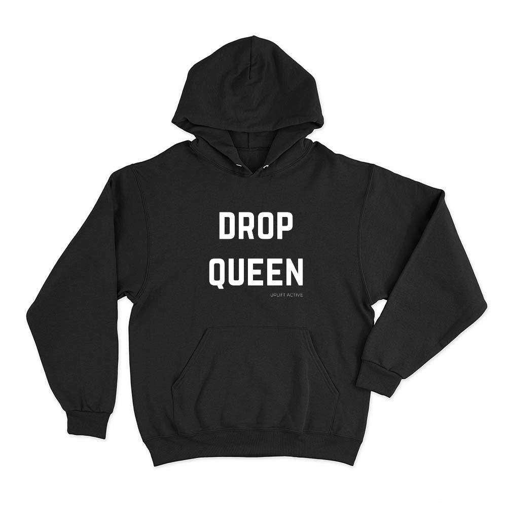 Drop Queen Print in White Aerial Silks Hoodie - Uplift Active