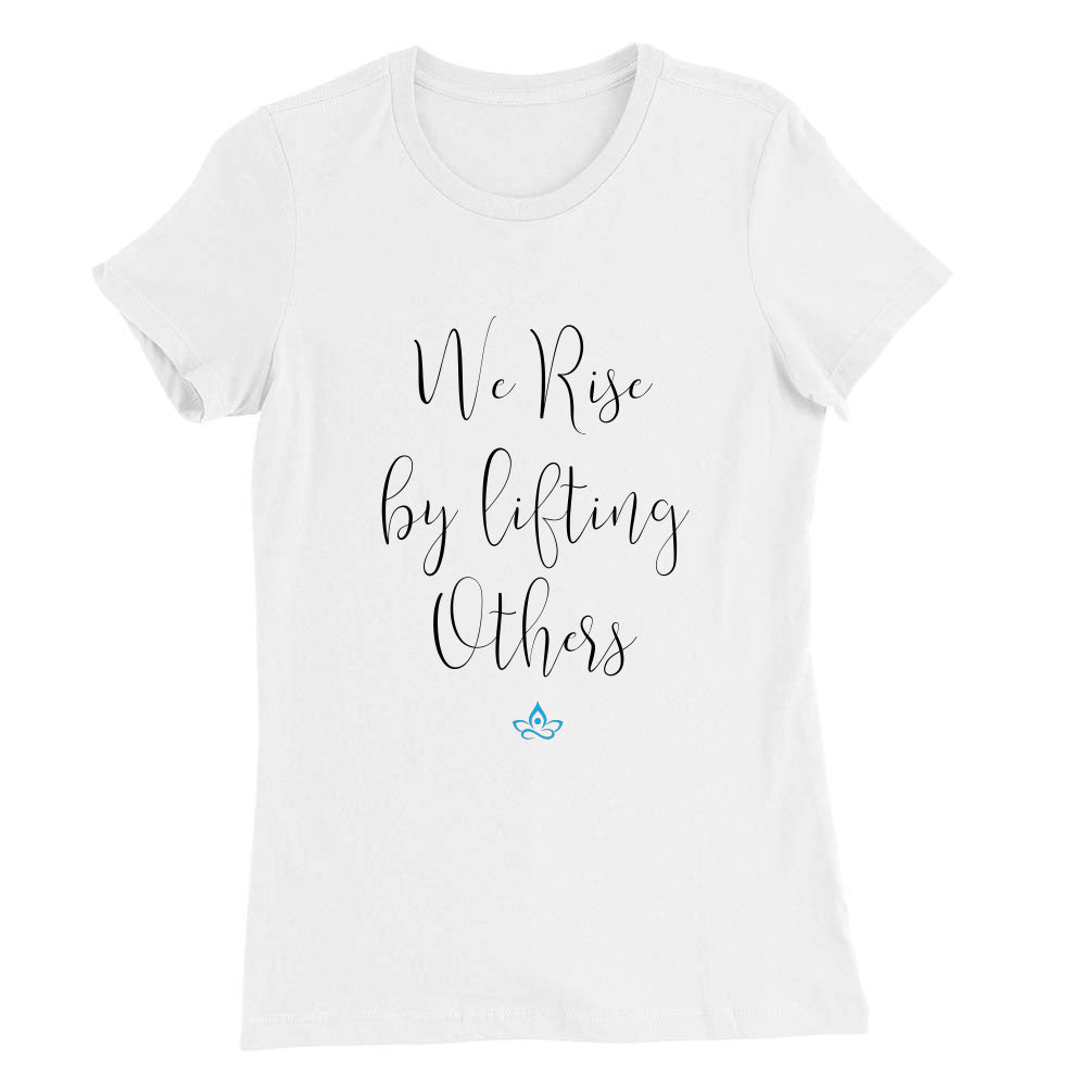 We Rise by Lifting Others Print in Black Aerial Silks Tee - Uplift Active