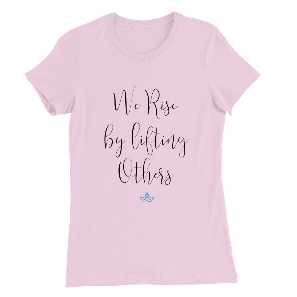 We Rise by Lifting Others Print in Black Aerial Silks Tee - Uplift Active