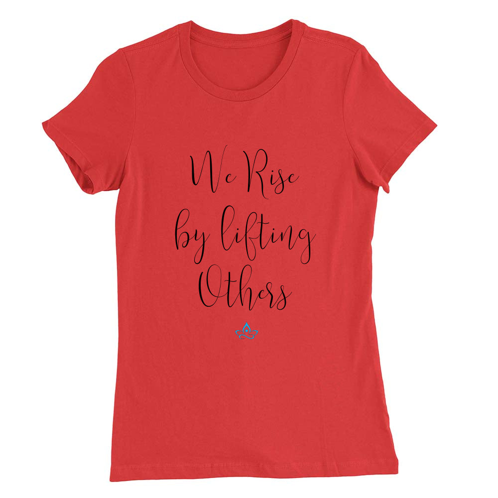 We Rise by Lifting Others Print in Black Aerial Silks Tee - Uplift Active