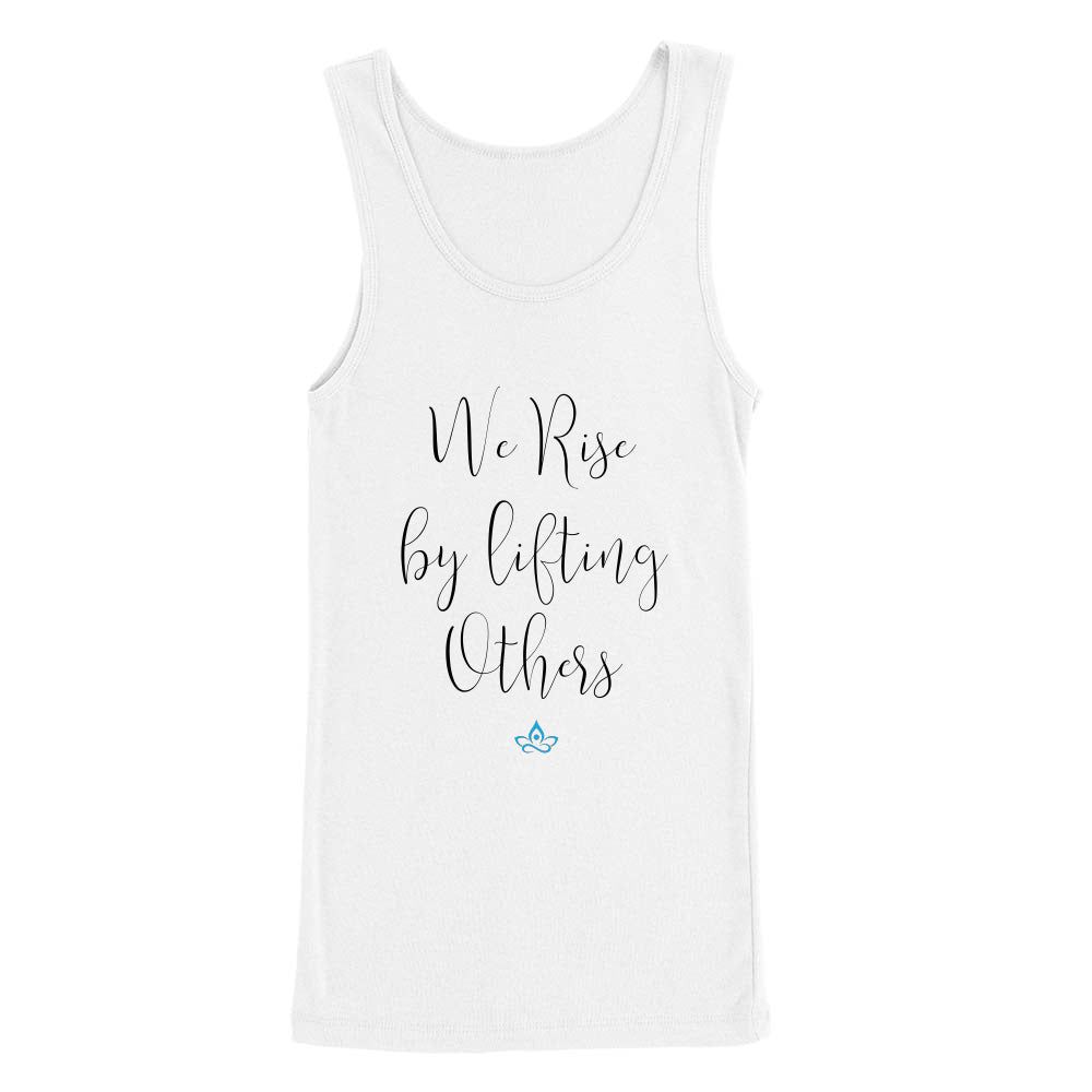 We Rise by Lifting Others Print in Black Aerial Silks Tank Top - Uplift Active