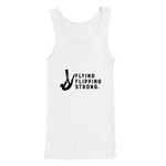 Flying Flipping Strong Print in Black Aerial Silks Tank Top - Uplift Active