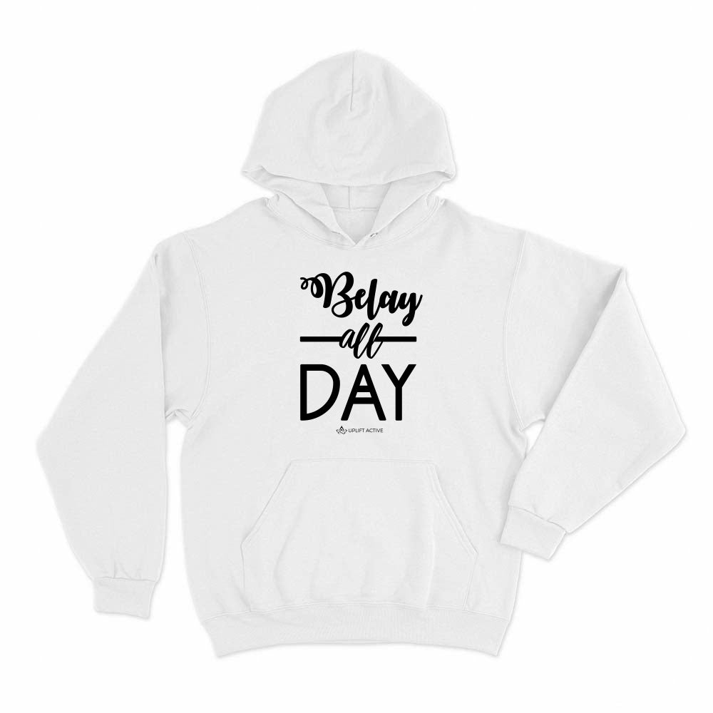 Belay All Day Print in Black Aerial Silks Hoodie - Uplift Active