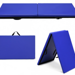 FOLDING TWO PANEL GYMNASTICS MAT - Blue