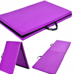 FOLDING TWO PANEL GYMNASTICS MAT - Purple