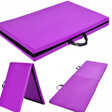 FOLDING TWO PANEL GYMNASTICS MAT - Purple