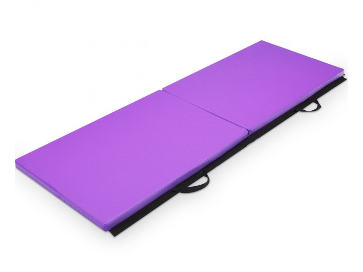 FOLDING TWO PANEL GYMNASTICS MAT - Purple