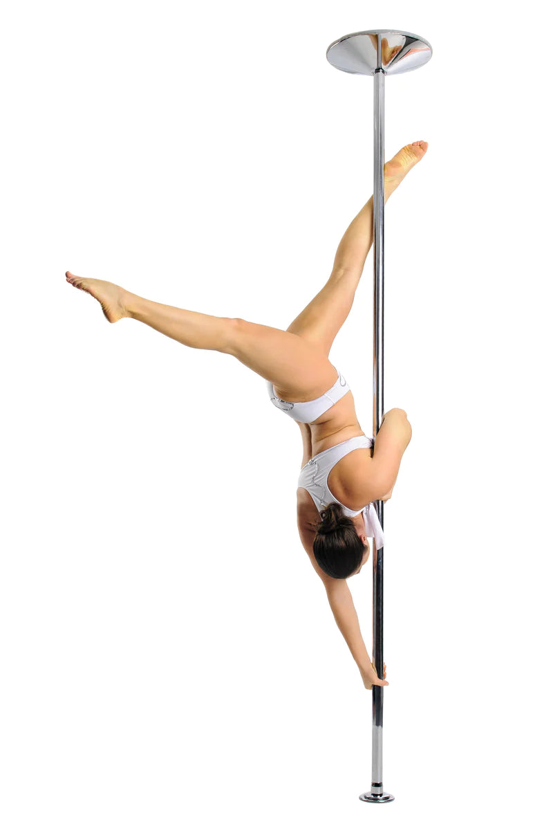 Open Box Silver Height Adjustable Spinning Dance Pole Kit- USA Shipping Only