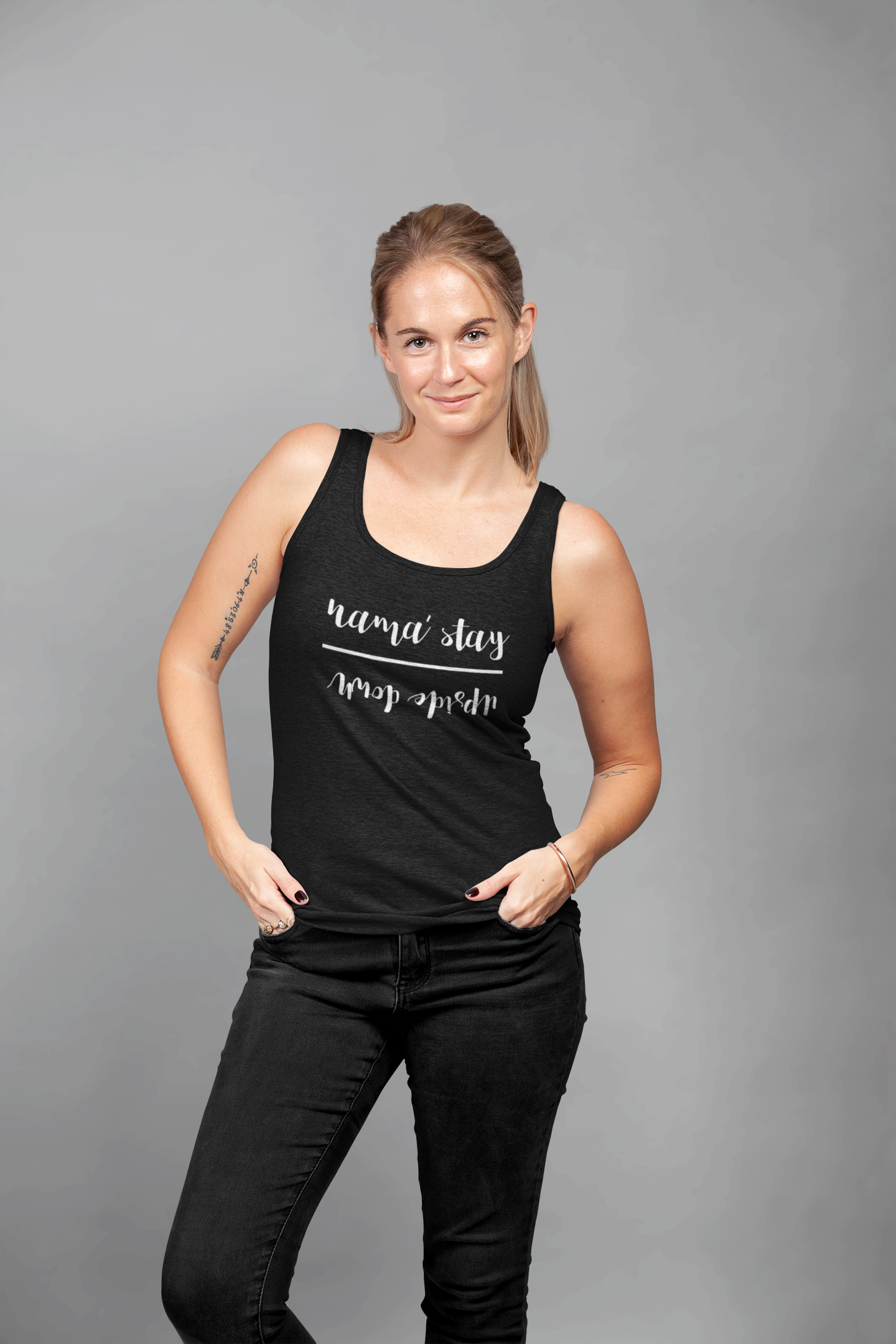 Yoga tops deals that stay down
